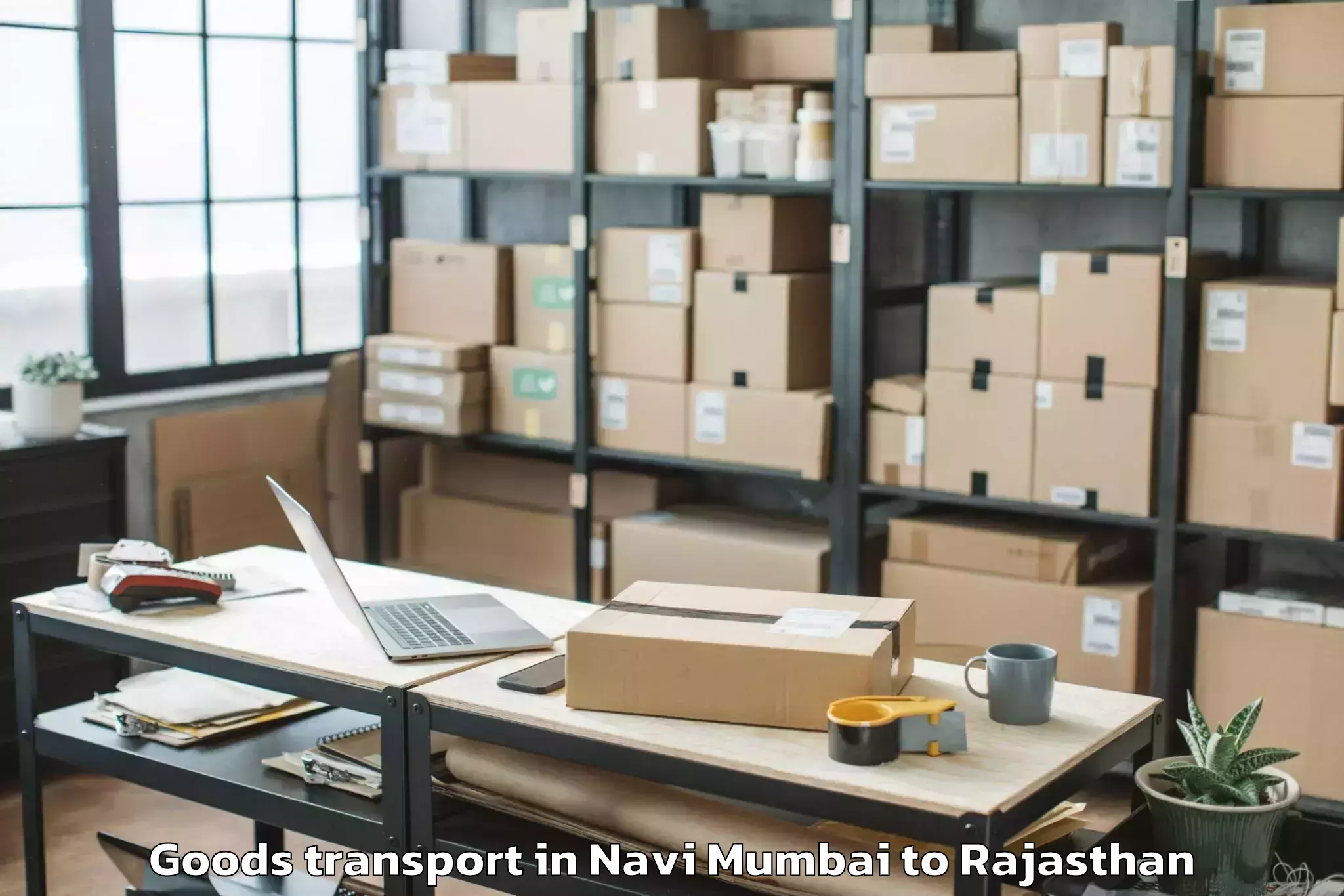 Trusted Navi Mumbai to Hindaun Goods Transport